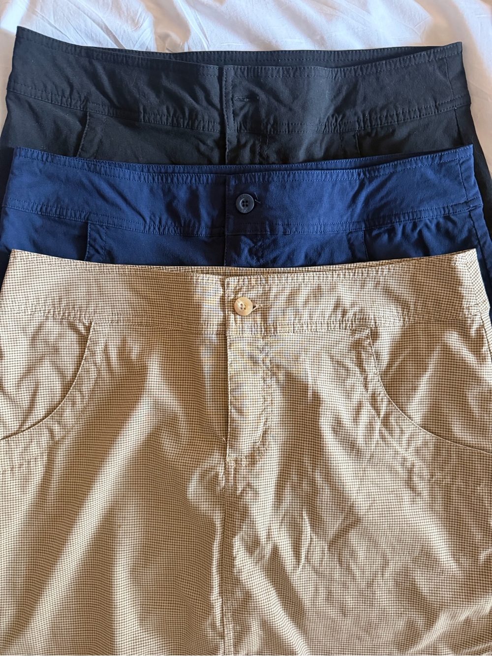 Bundle of 3 AVIA Skorts ~ black, navy, beige check NWOT